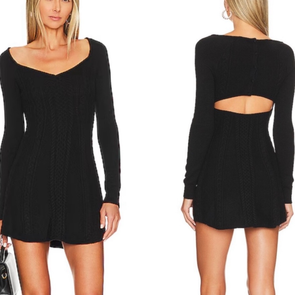 Free People Mini Sweater Dress